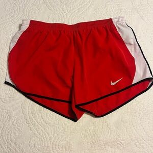 Nike Red and White Athletic Shorts